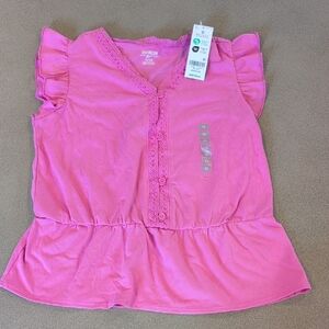 OshKosh B'gosh Pink Flutter Sleeve Blouse